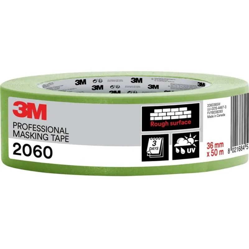 3M PT206036 Nastro di mascheratura per pittura 3M™ 2060 Verde chiaro (L x L) 50 m x 36 mm 1 pz.