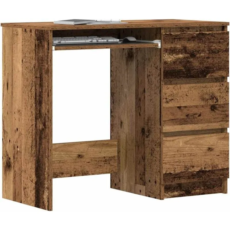 Scrivania Legno Antico 90x45x76 cm in Legno Multistrato