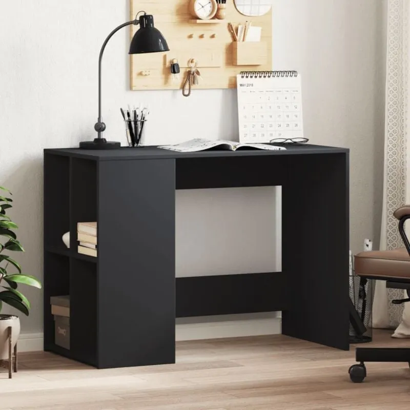 Vidaxl - Scrivania Nera 102x50x75 cm in Legno Multistrato Nero