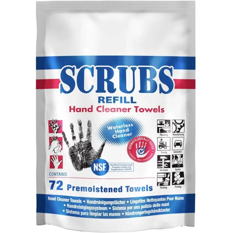 Scrubs - Srubs Refill 042270 Salviette per la pulizia delle mani 72 pz.