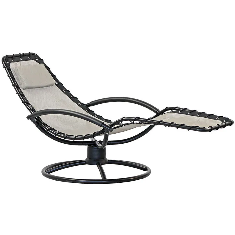 Sdraio da giardino chaise longue ellittica twist panna