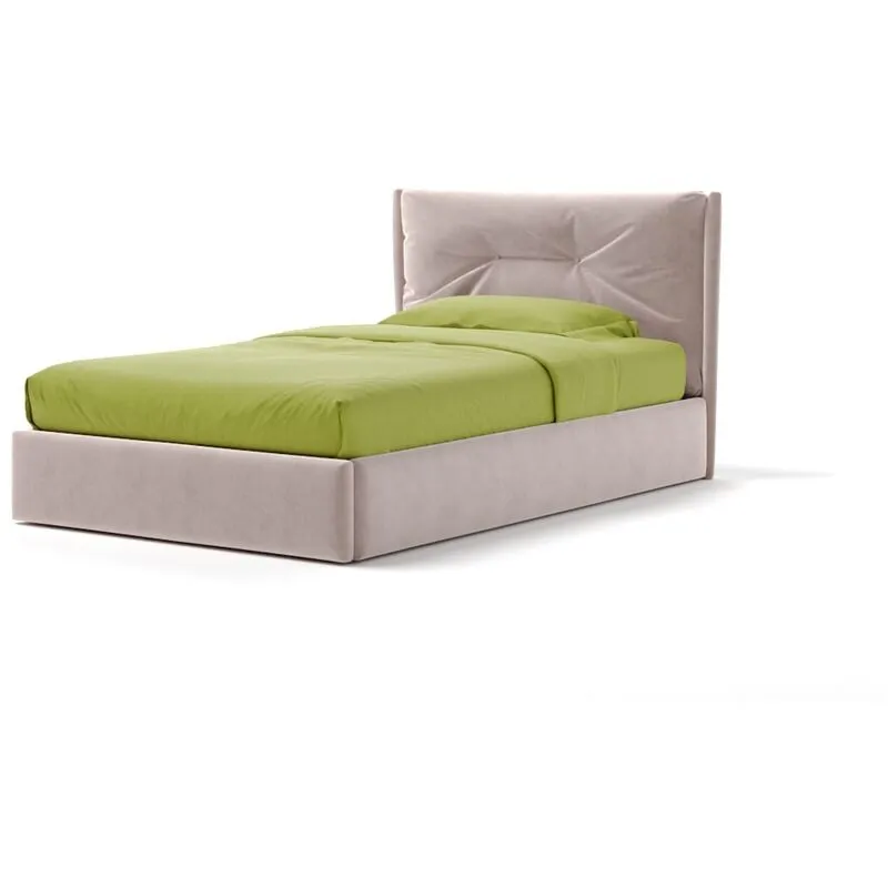 Cangu' - Letto Contenitore Made In Italy Cangù sean singolo grande tessuto rosa