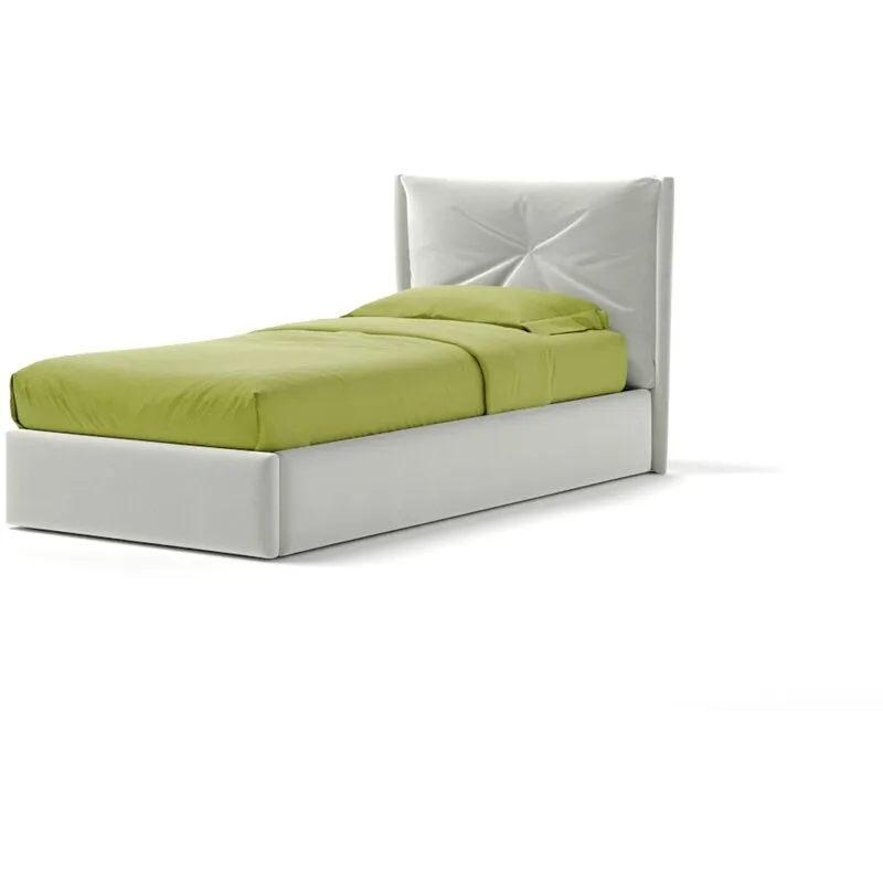 Letto Contenitore Made In Italy Cangù sean singolo tessuto bianco