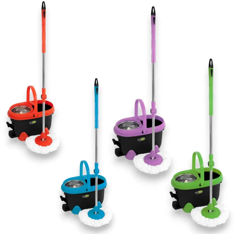 Giostyle - Secchio mop lavapavimenti mocio con cestello girevole per tutti i tipi di pavimentazione Spin Mop 360 GiòStyle