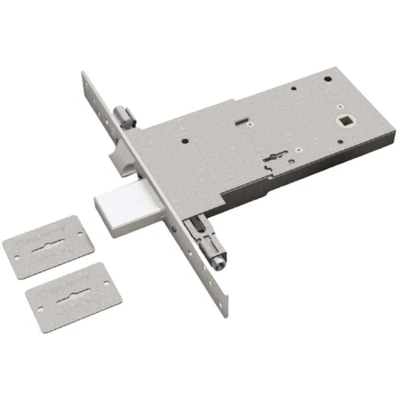 Securemme - serratura metallo infilare 2008 • b.q zinc f.mm 25 dm M4 tripl+scr h.mm 83 e.mm 70