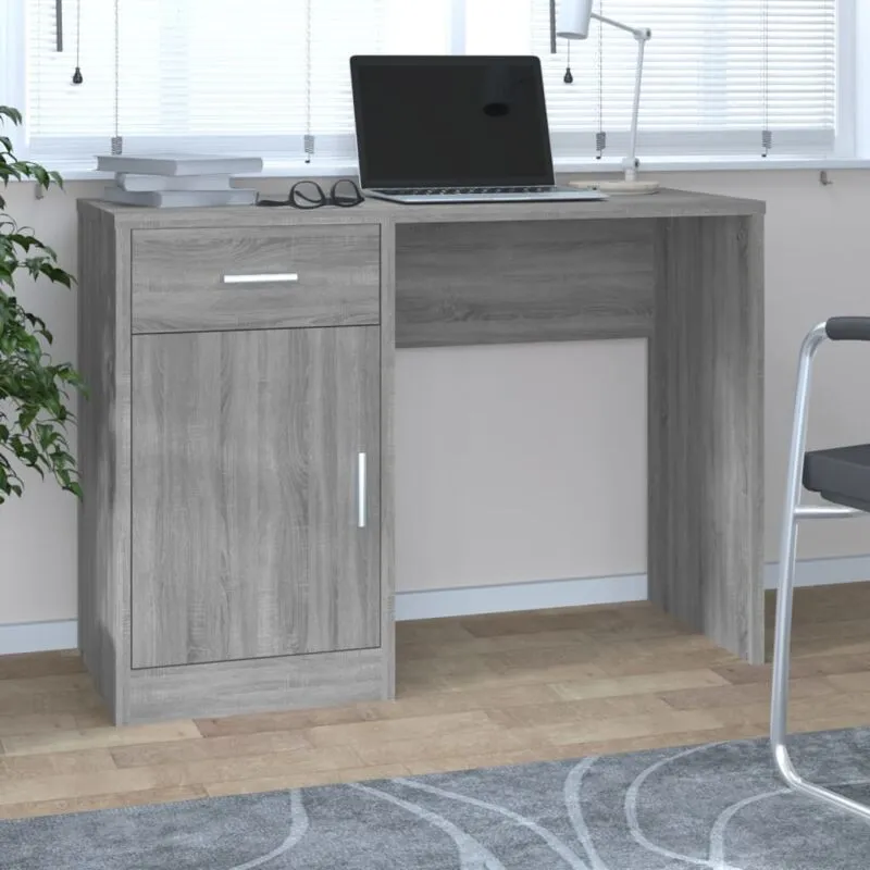 Vidaxl - Scrivania Cassetto grigio sonoma 100x40x73cm Legno Multistrato