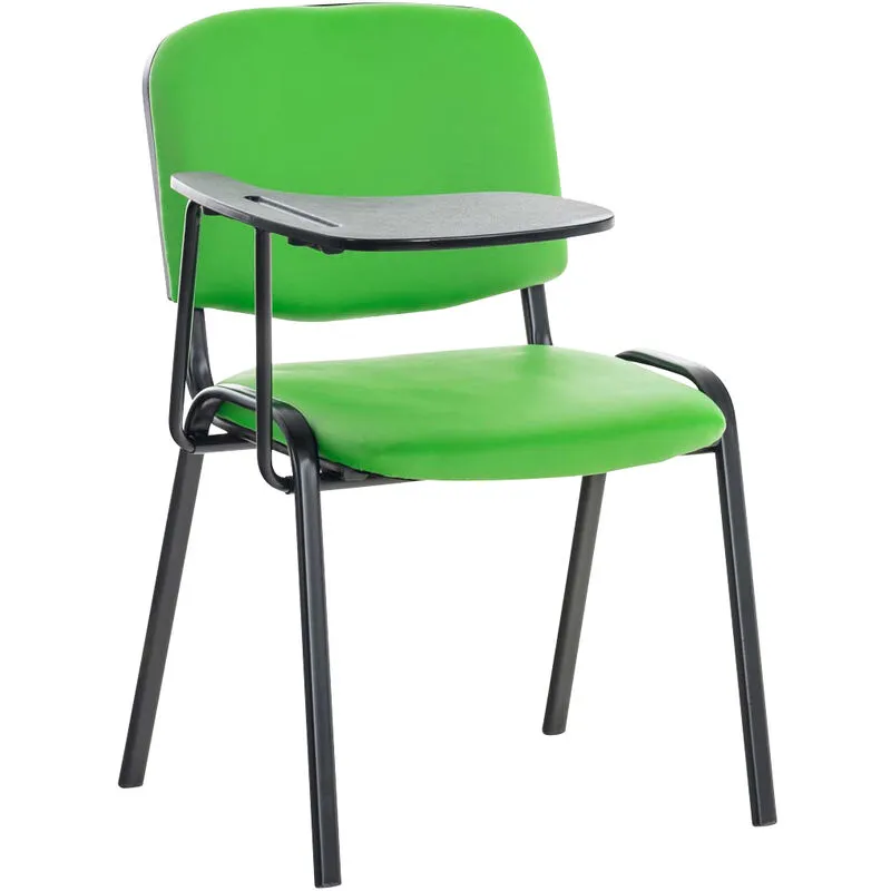 Sedia Ken in similpelle con tavolino ribaltabile verde