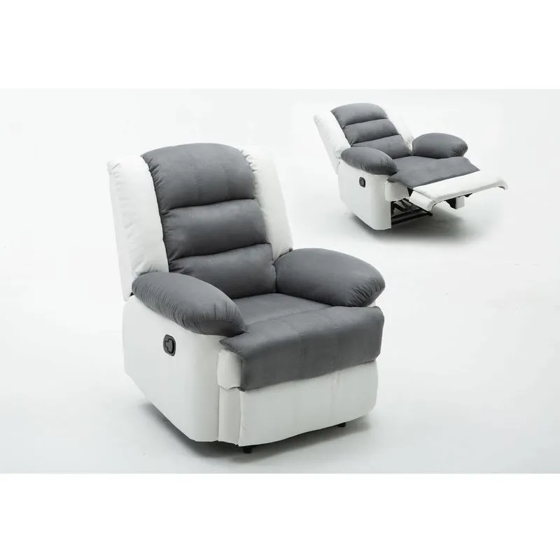 Habitat Et Jardin - Sedia relax Buckingham - Bianco / Grigio chiaro