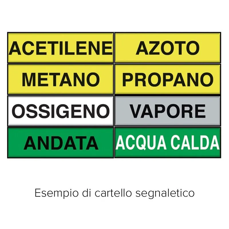 Segnaletica adesiva 290X30cm acqua calda