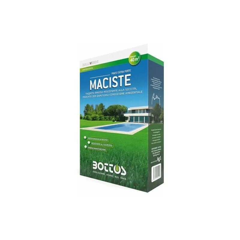 Tappeto erboso Maciste Bottos 1Kg, 5kg o 20kg per aree mediterranee - 1 Kg