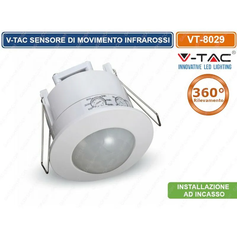 VT-8029 sensore di movimento a infrarossi per lampade led - sku 5090 - V-tac