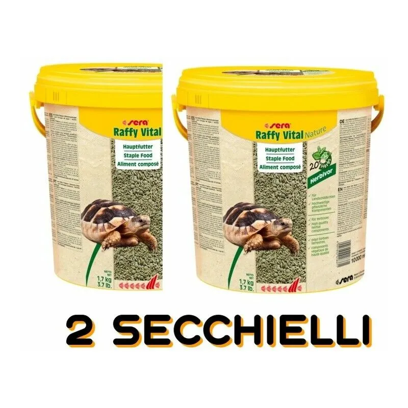  - raffy vital 10 litri 1,7 kg mangime per tartarughe di terra 2 pezzi