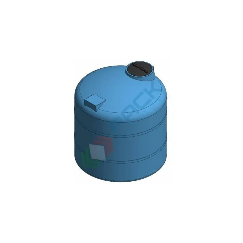 Serbatoio acqua cilindrico verticale basso, 3000 Lt - Azzurro