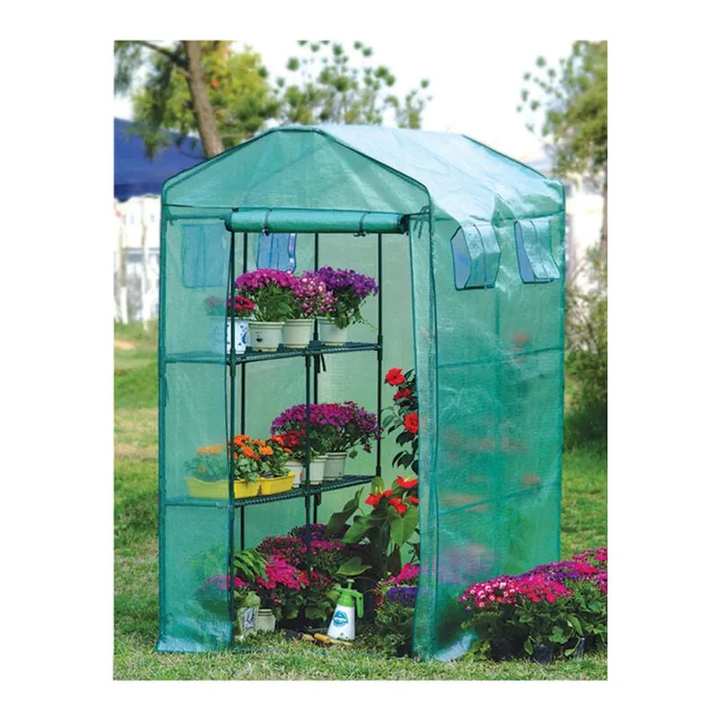 Serra da giardino a 3 ripiani con telo in pvc 120x174x210 - Mod. xxl