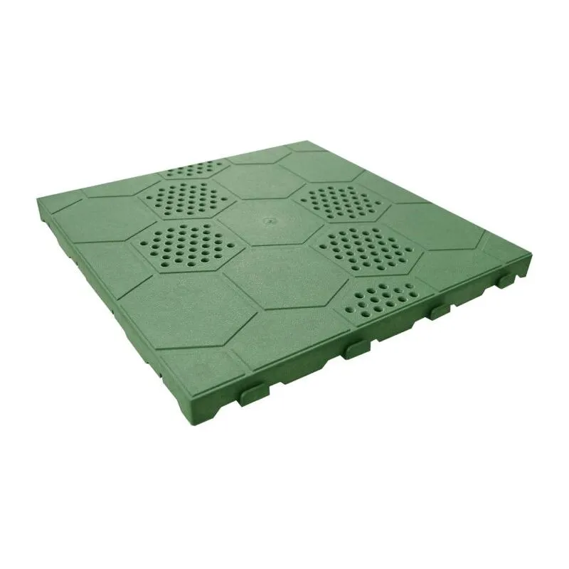 Artplast - Set 100 Piastrelle pavimento plastica verde drenante 400x400x25mm per giardino