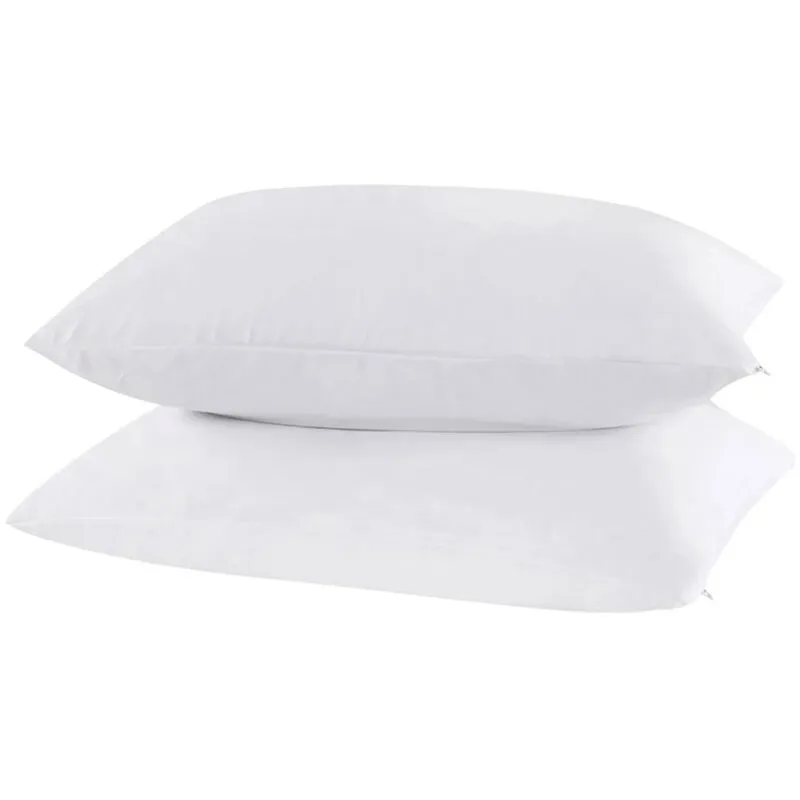 Shally Dogan - Set 2 Cuscini Guanciale Letto Bianco Microfibra Imbottitura Morbida 90 x 40 cm