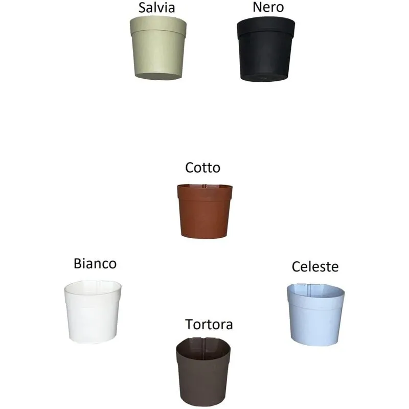 Tecnokit - Set 3 pezzi vaso Comby in plastica da esterno e giardino per fiori e piante -Bianco