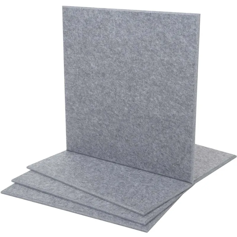 Set 4x pannelli acustici fonoisolanti da parete 50x50cm 1mq  572 tessuto grigio - grey