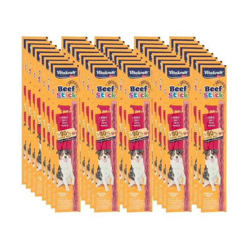  - set 50 beef-stick snack per cani in confezione da 12 gr ciascuno gusto manzo