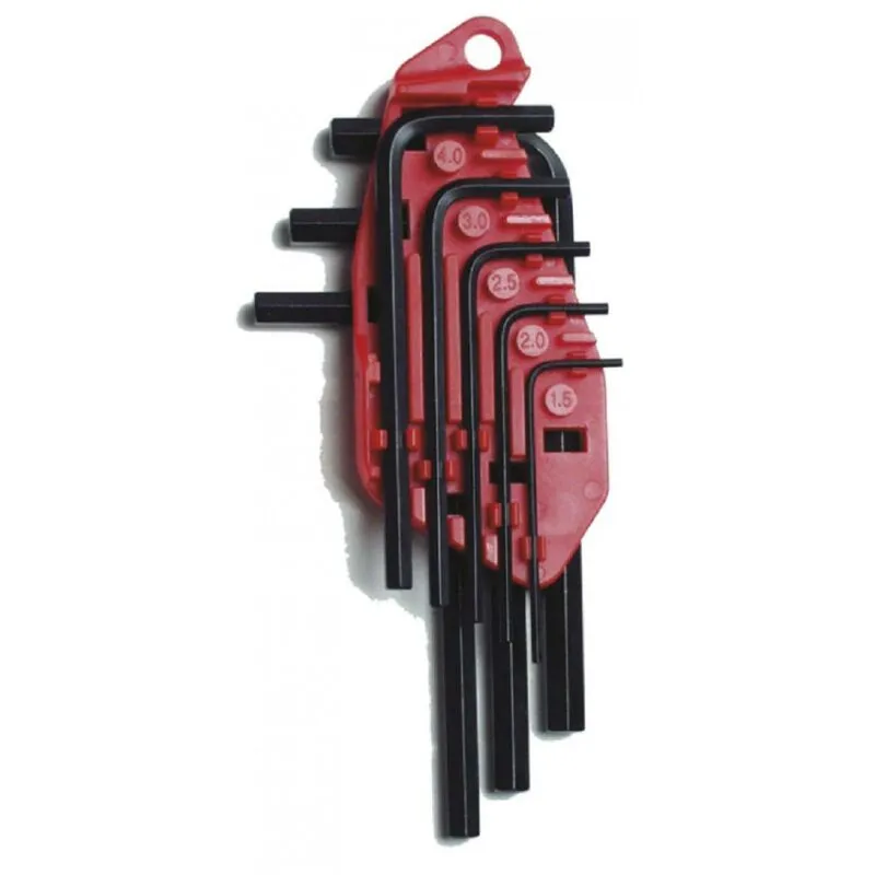 Set chiavi 8 pz maschio esagonali piegate corte 1,5 - 2 - 2,5 - 3 - 4 - 5 - 5,5 - 6 mm - 