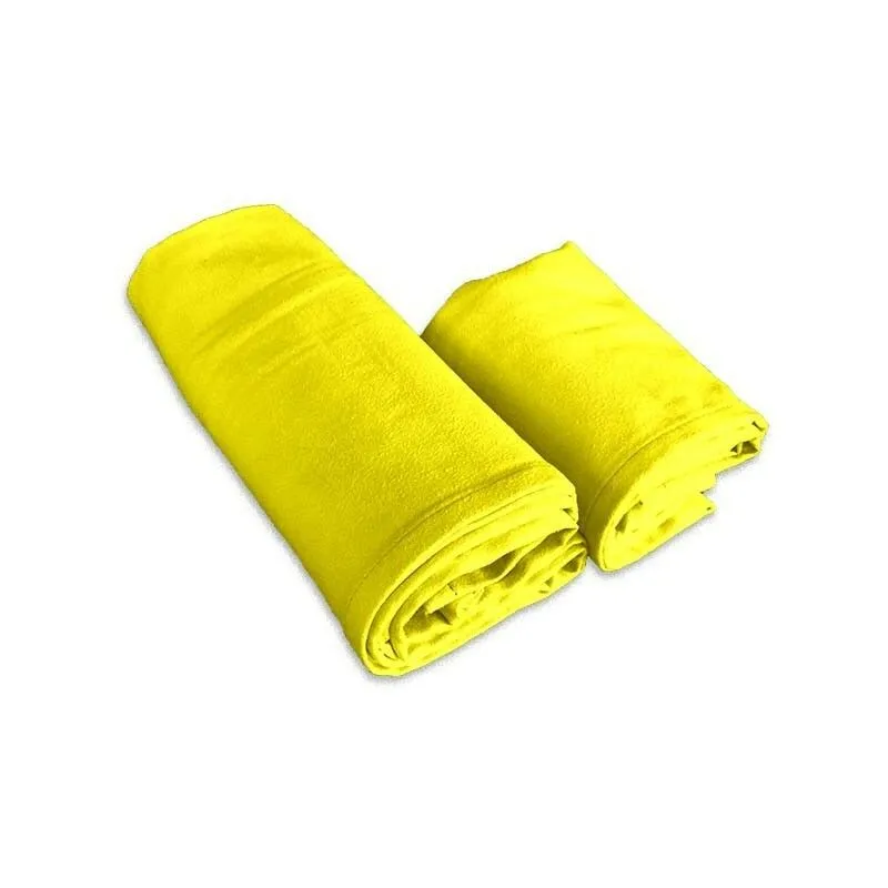 Tex Family - set asciugamani microfibra giallo 1+1 viso e ospite