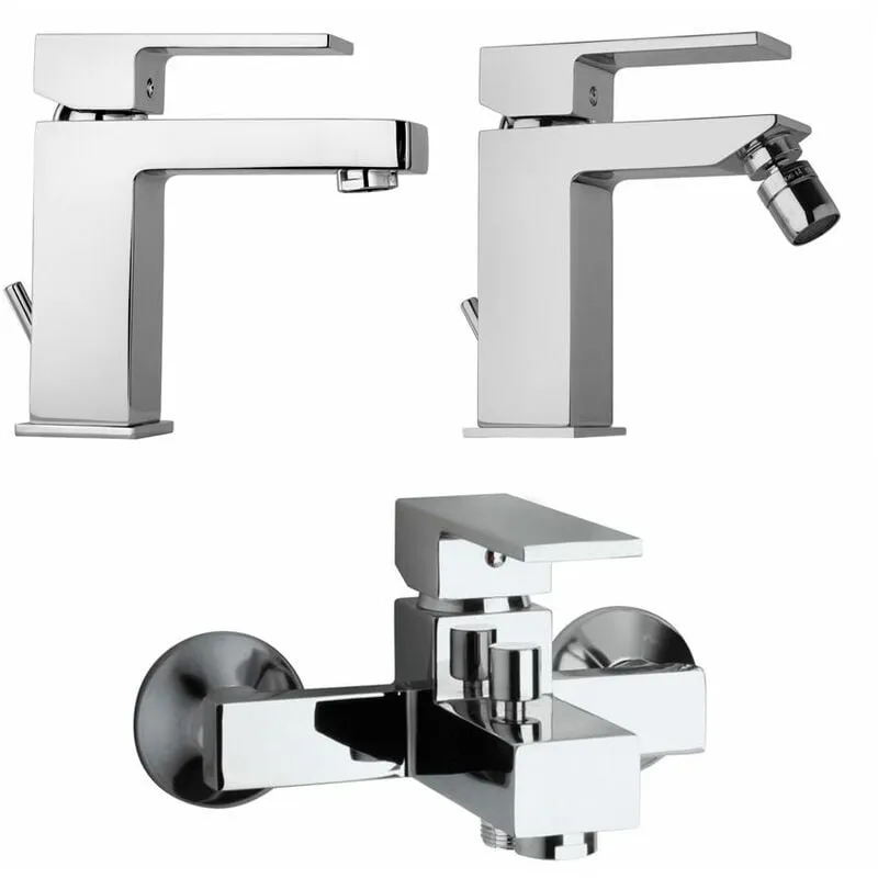 Set Completo Rubinetteria Bagno Lavabo+Bidet+Gruppo Vasca Infinity