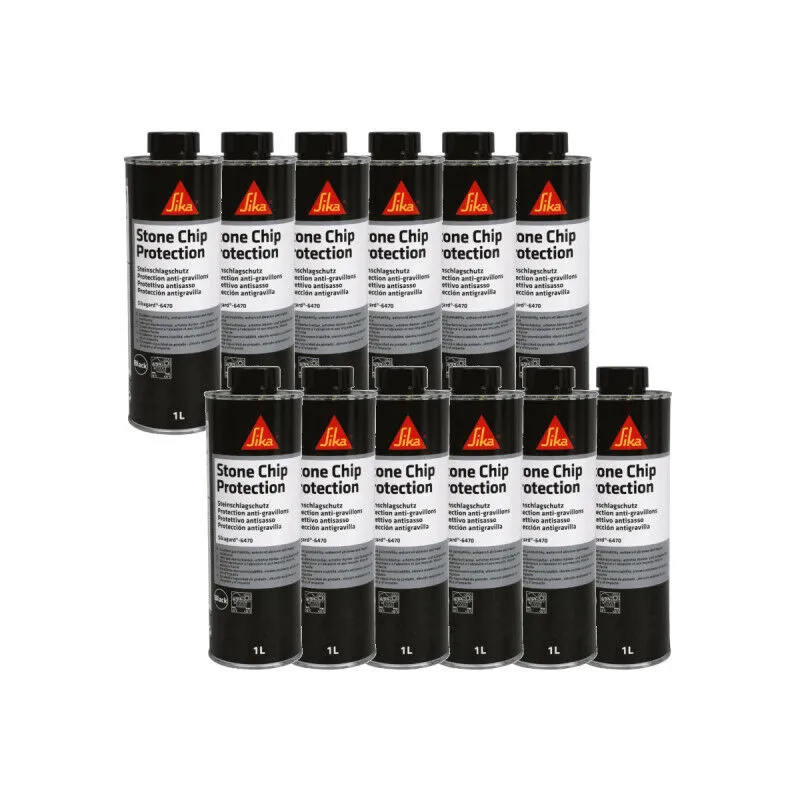 Sika - Set di 12 rivestimenti antighiaccio gard 6470 - Nero - 1L - Noir