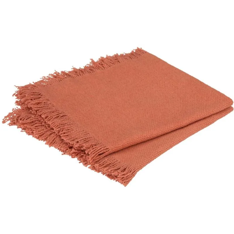 Atmosphera - Set di 2 tovaglioli rosa terracotta maha 40x40cm créateur d'intérieur - Terracotta