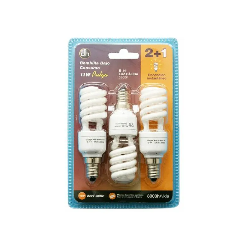 Set di 3 lampadine a risparmio energetico Electro DH Filettatura E14 80.598/11/DIA 8430552137329