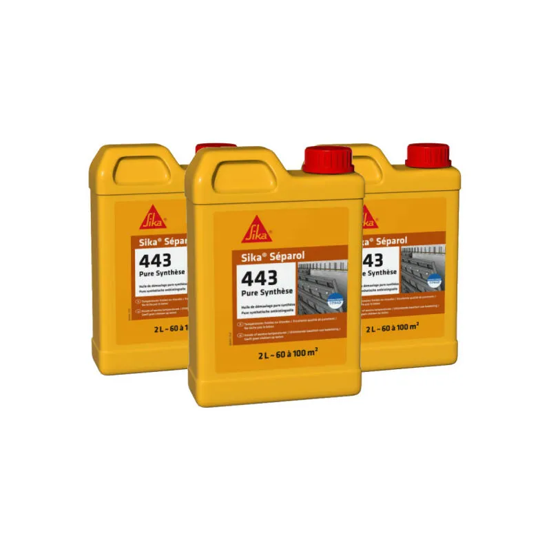 Sika - Set di 3 oli disarmanti Séparol 443 - Sintesi pura - 2L - Transparent