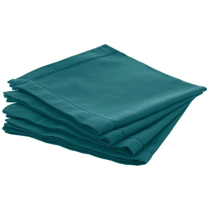 Set di 4 tovaglioli chambray blu anatra 40x40 cm Atmosphera Créateur D'intérieur