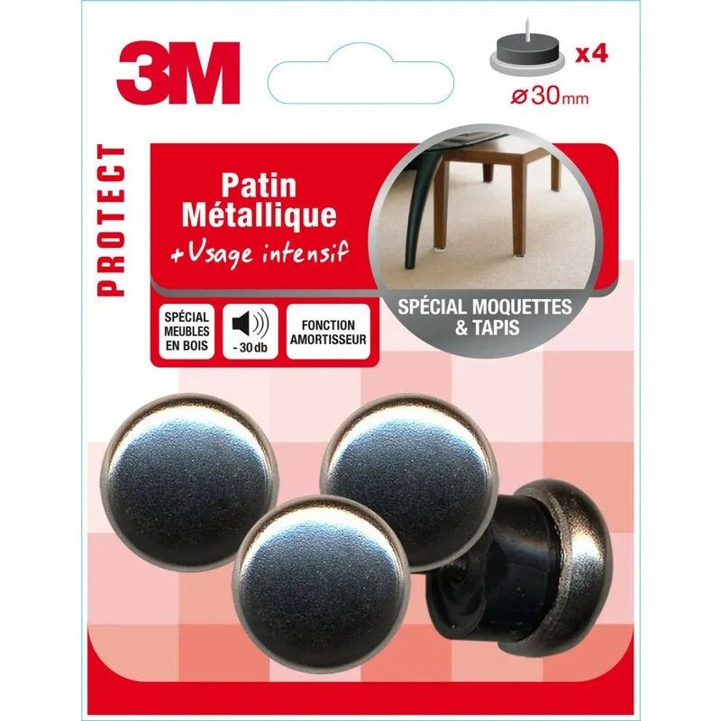 Set di 4 tamponi in metallo per inchiodare  Diam. 30 mm 