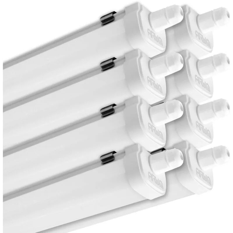 Arum Lighting - Set di 8 strisce led impermeabili Panama 120cm 40W IP65 interconnesse Température de Couleur: Blanc neutre 4000K