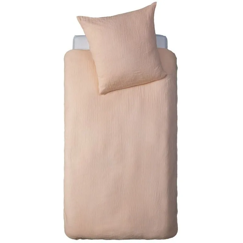 Set di biancheria da letto lili in garza di cotone 140x200cm Atmosphera créateur d'intérieur - Rosa