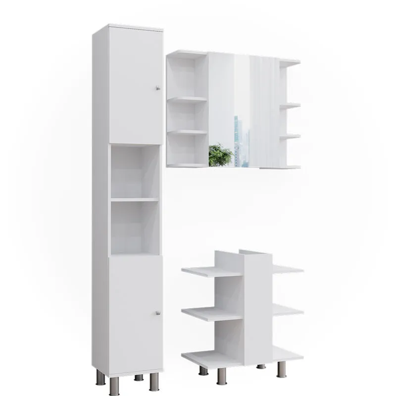  - Set di mobili da bagno Fynn, Bianco, 3 parti