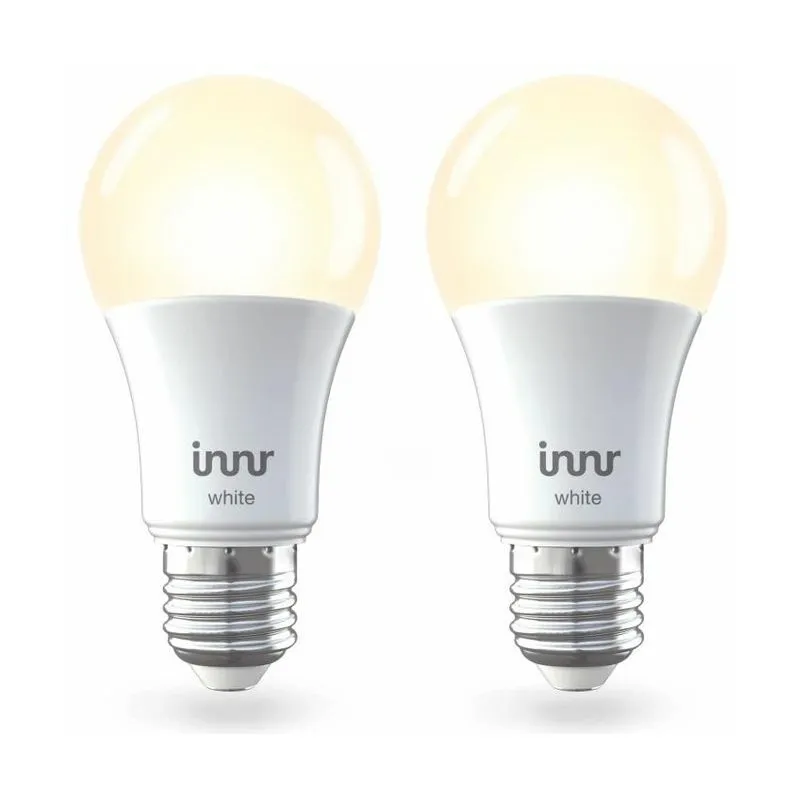 Innr - E27 Lampadina led, White, Dimmerabile, Compatible with Philips Hue and Echo Plus (Hub Richiesto) Confezione 2 pezzi