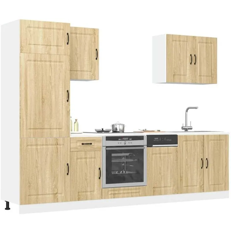 Torana - Set Mobili da Cucina 7 pz Kalmar Rovere Sonoma in Truciolato