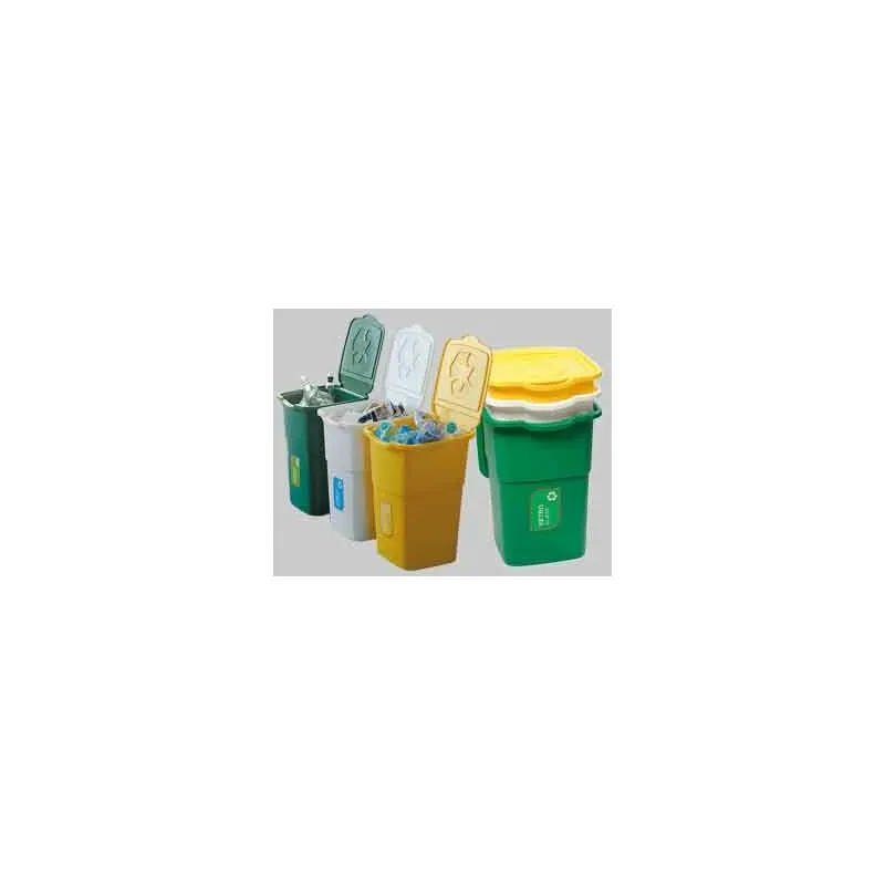 Set pattumiere per la raccolta differenziata 'ECO3' 3 pz - 50lt, 39x36x54h