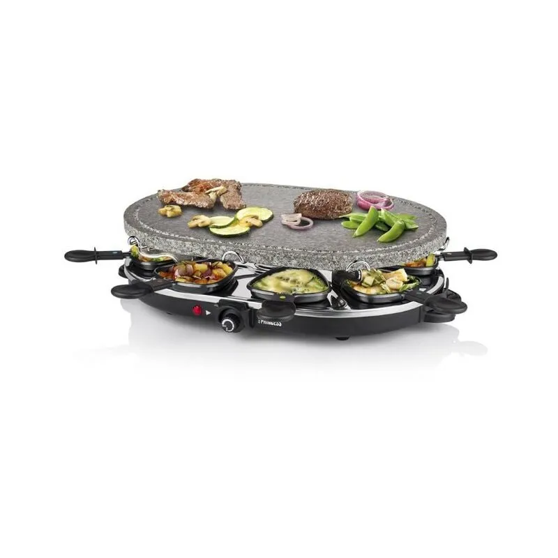 Raclette 8 Oval Stone Grill Party