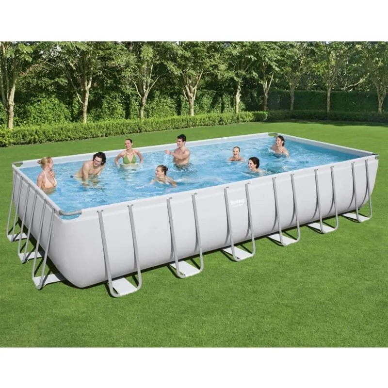  - Set Piscina Power Steel Rettangolare 732x366x132 cm