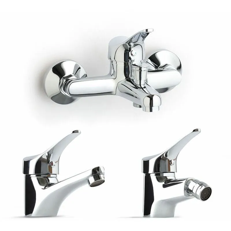 Set Rubinetteria Bagno 3 Pezzi - Lavabo, Bidet, Vasca Cembra