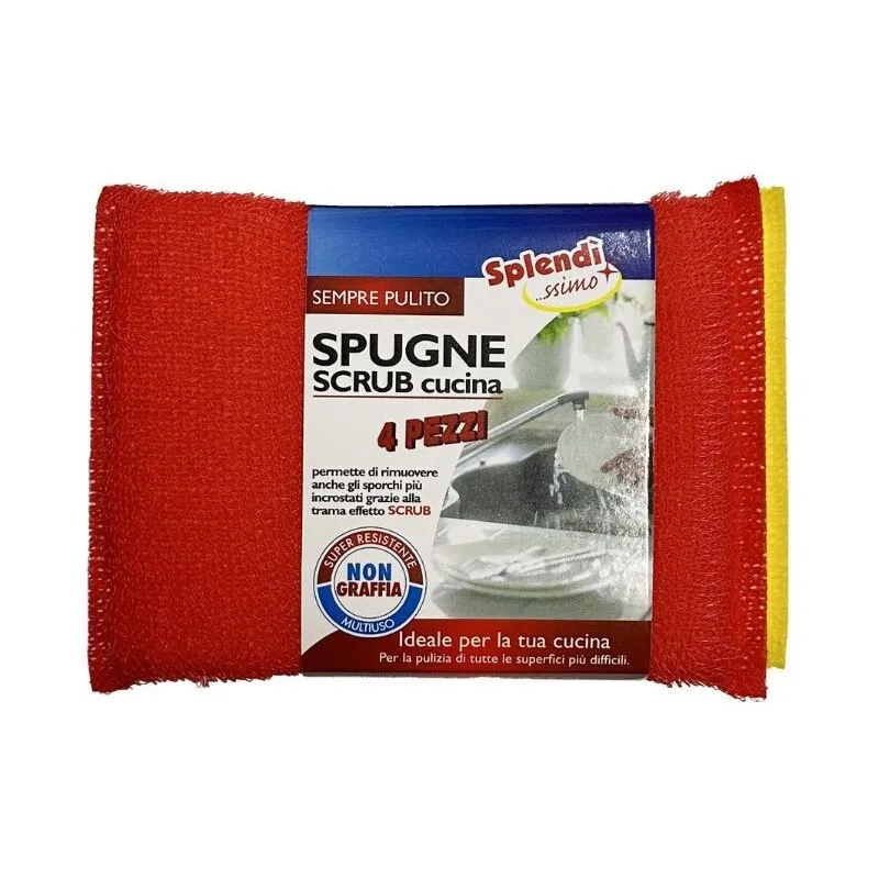 Set spugne scrub per cucina 4 pezzi