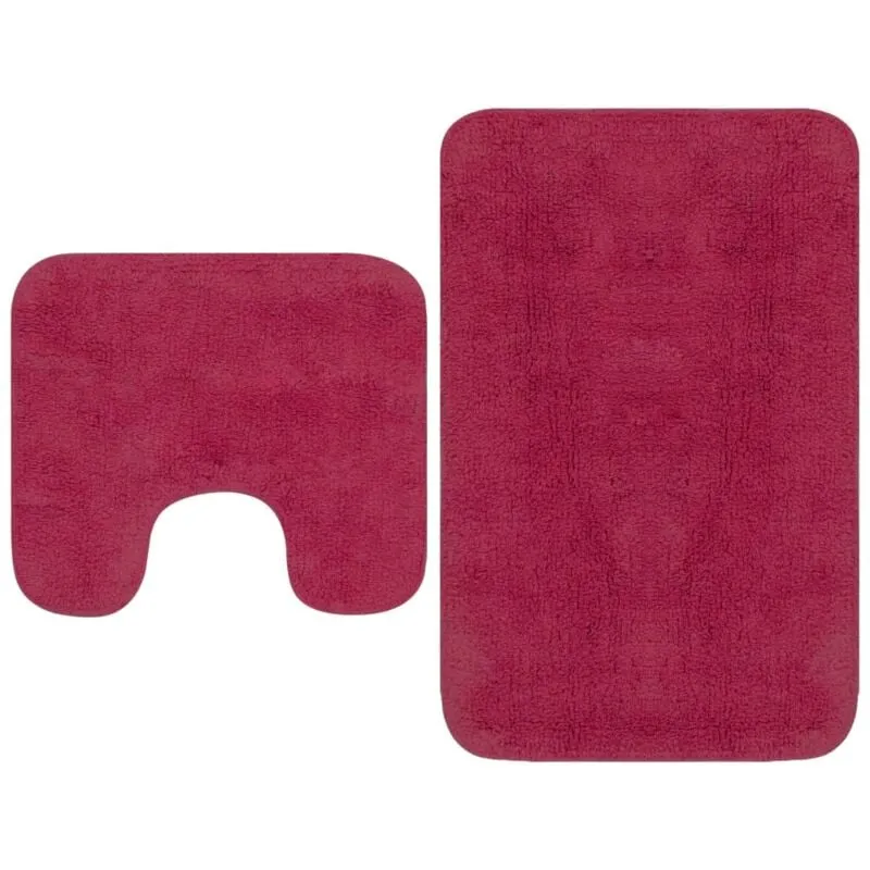 Set Tappetini per Bagno 2 pz in Tessuto Fucsia Vidaxl 26336