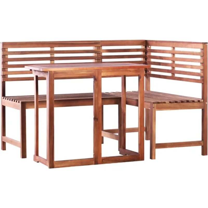 Set da Bistrò 2 pz in Legno Massello di Acacia Vidaxl 6531