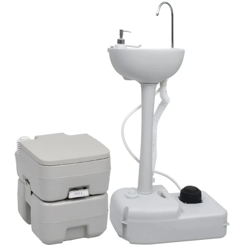 Vidaxl - Set Toilette da Campeggio Portatile e Supporto Lavamani