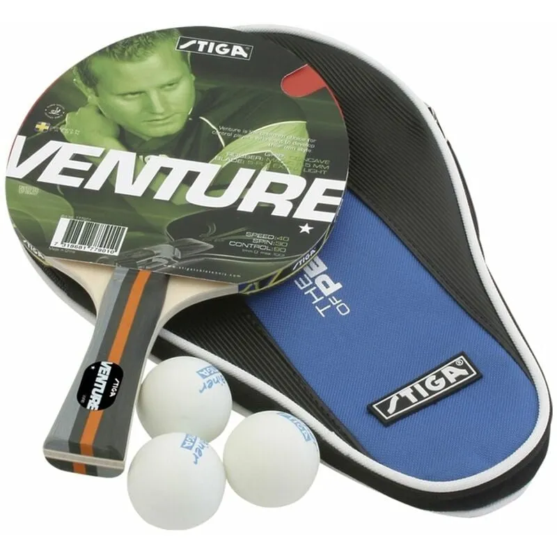 Set Venture wrb - 1 racchetta + 3 palline + 1 custodia - ping pong