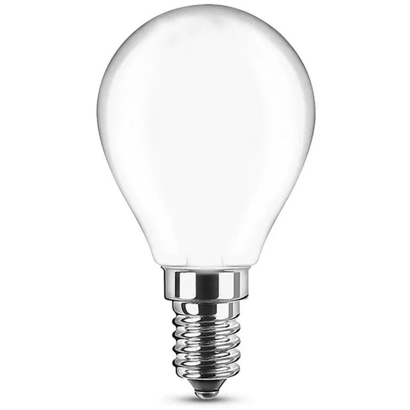 Nova Line - Lampadina Led Opaca a Filamento E14 G45 a sfera 4W Bianco freddo 6500K Novaline