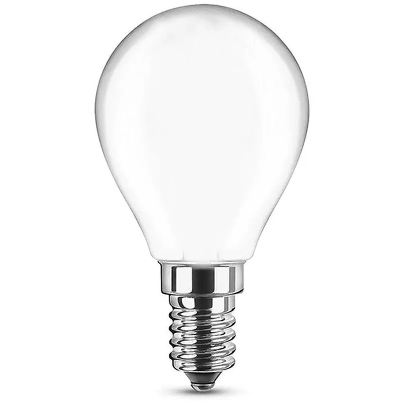 Nova Line - Lampadina Led Opaca a Filamento E14 G45 a sfera 6W Bianco freddo 6500K Novaline