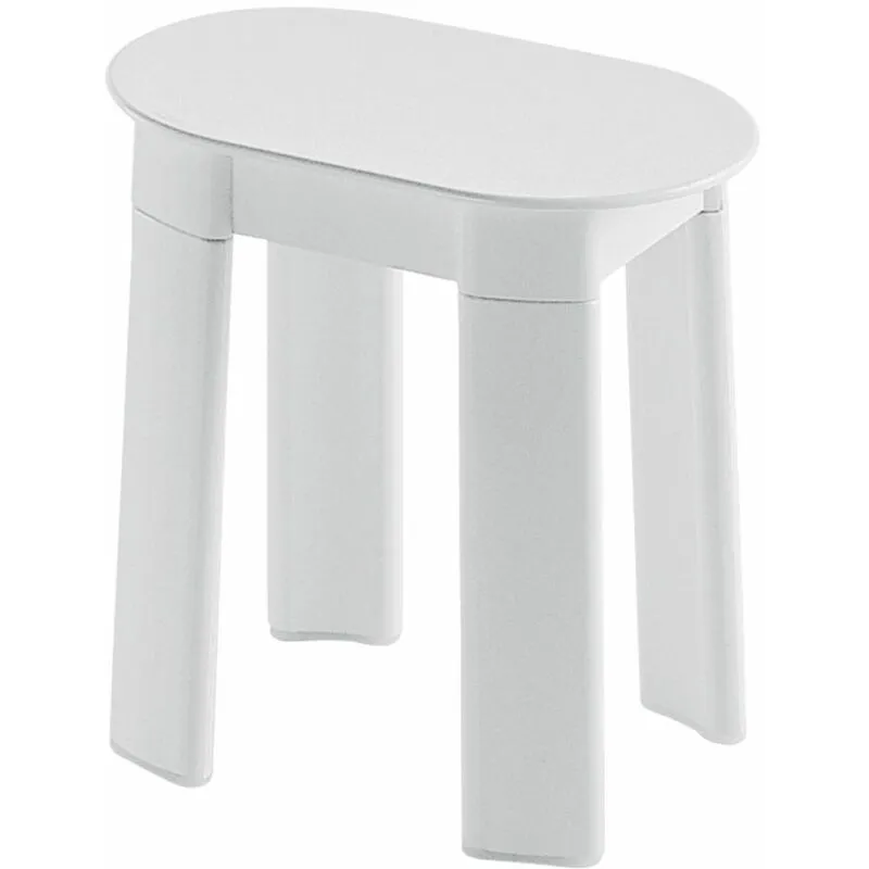 Sgabello Da Bagno Con 4 Gambe In Plastica Bianco