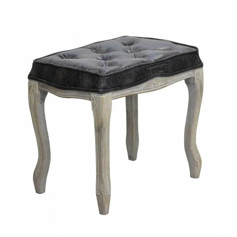 Giordanoshop - Sgabello Marly 50x36x47 h cm in Legno e Similpelle Grigio